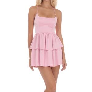 Lucy In The Sky pink ruffle dress *NEW WITH TAGS*